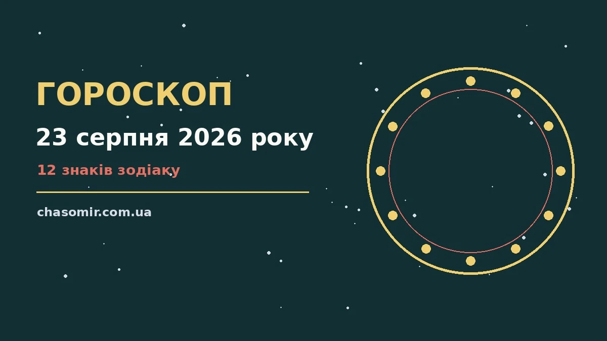 Гороскоп на 23 серпня 2026 року: корисний прогноз на день для нових справ і розмов