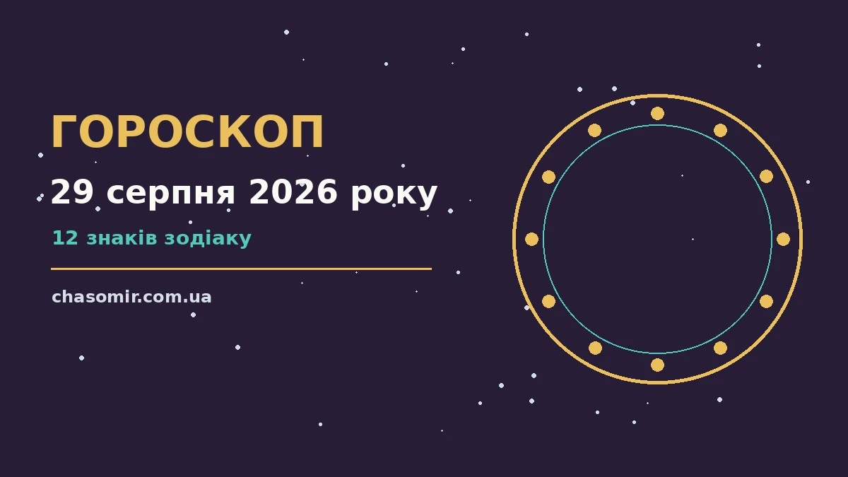 Гороскоп на 29 серпня 2026 року: корисний прогноз на день для нових справ і розмов