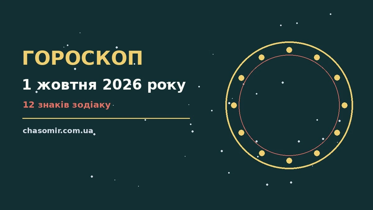 Гороскоп на 1 жовтня 2026 року: корисний прогноз на день для нових справ і розмов