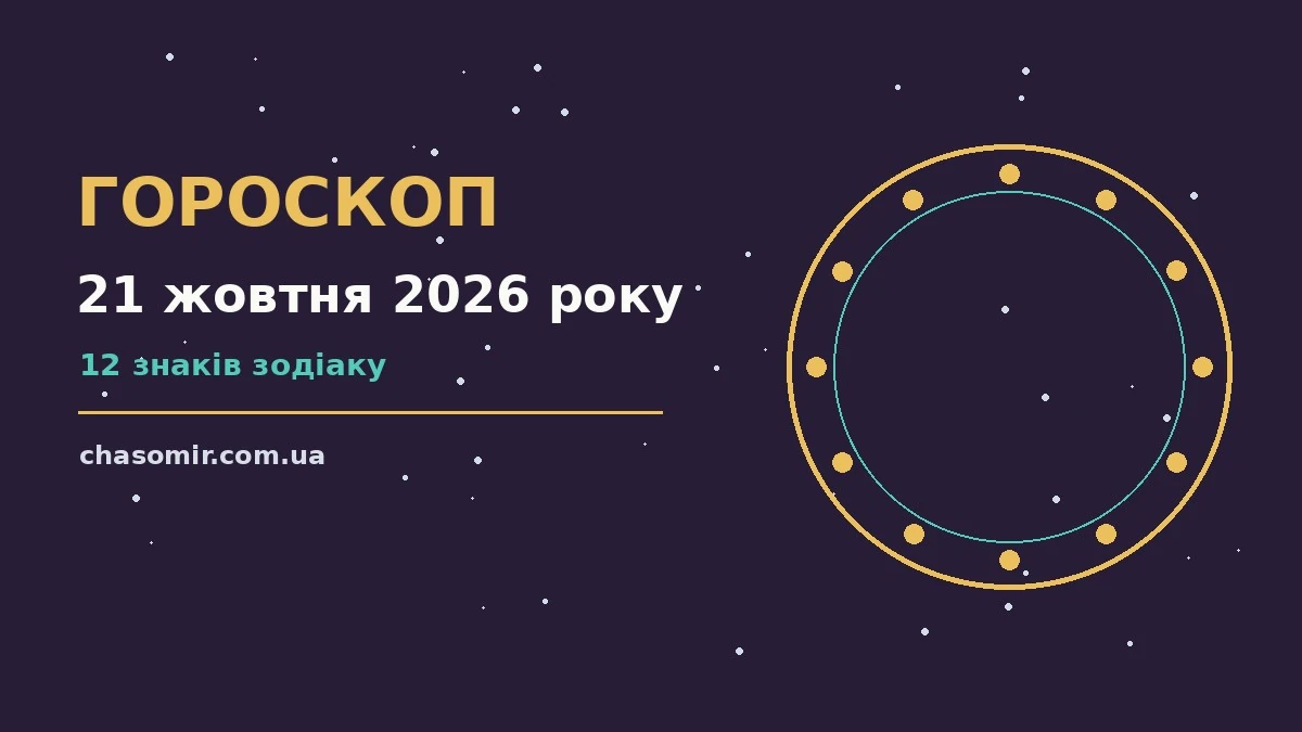 Гороскоп на 21 жовтня 2026 року: корисний прогноз на день для нових справ і розмов