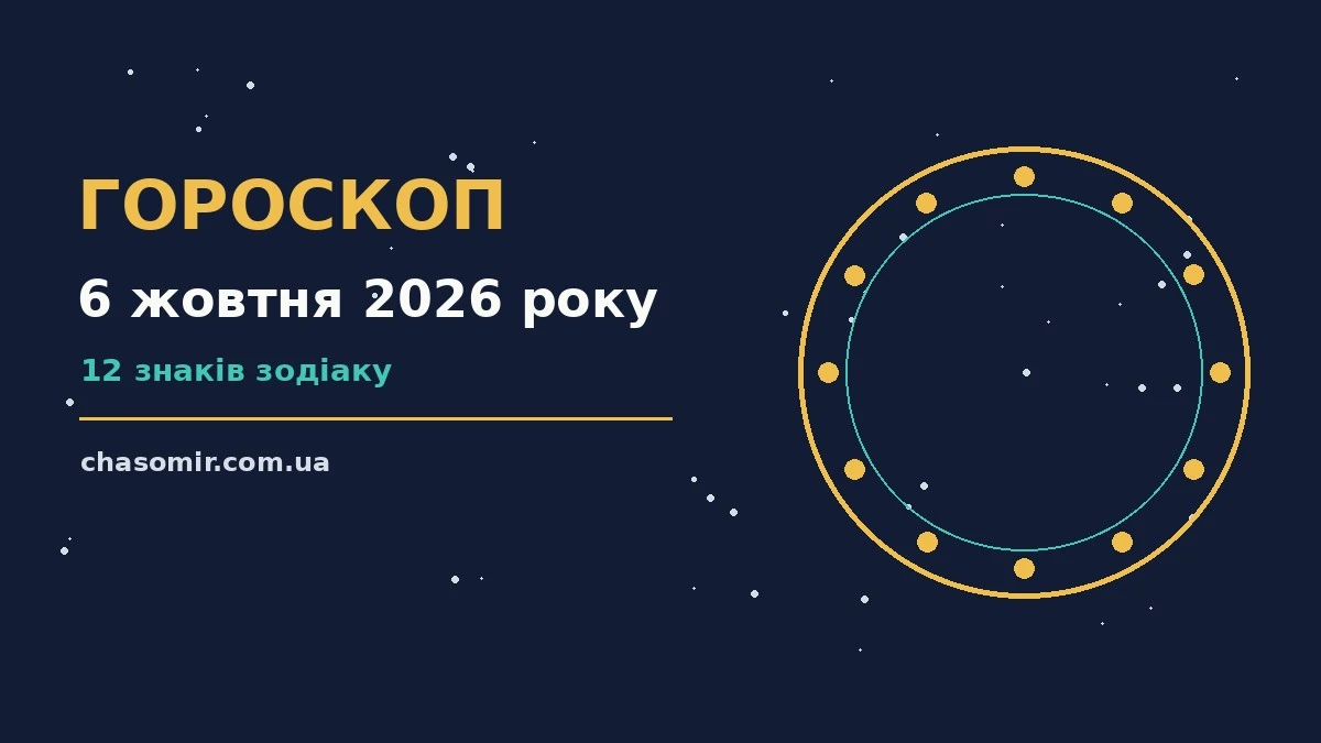 Гороскоп на 6 жовтня 2026 року: корисний прогноз на день для нових справ і розмов