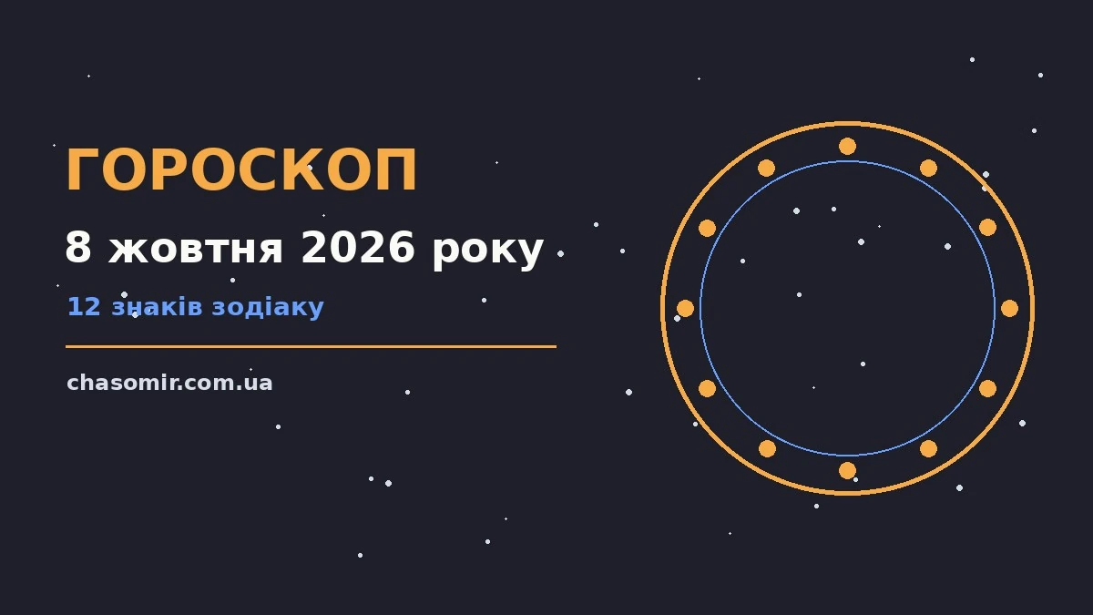 Гороскоп на 8 жовтня 2026 року: корисний прогноз на день для нових справ і розмов